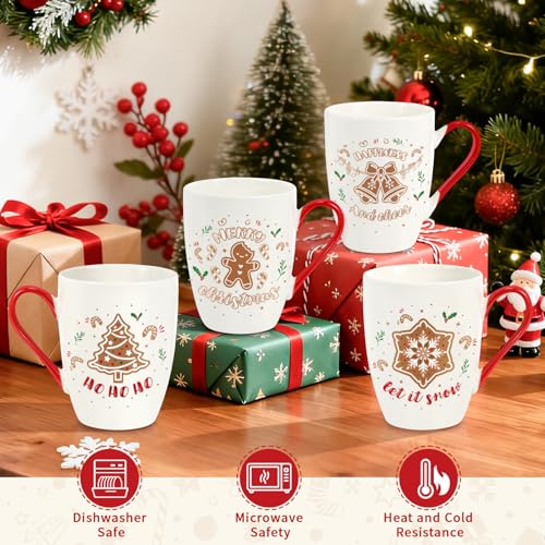 Christmas Coffee Mug Set of 4 (4 Count)