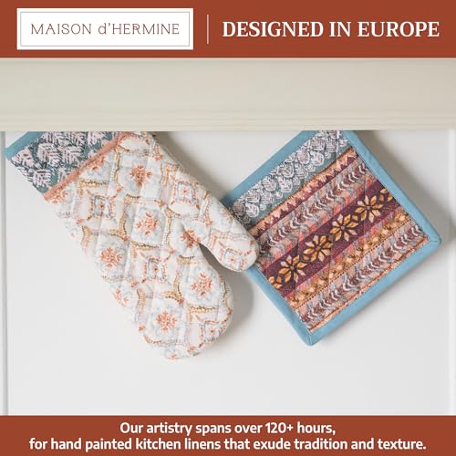 100% Cotton Oven Mitt & Pot Holder Set