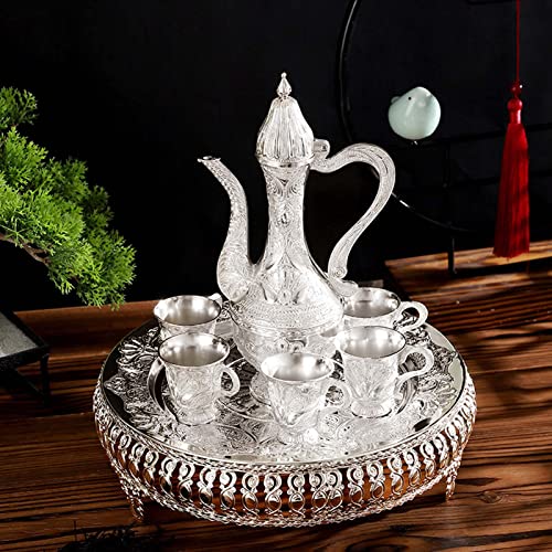 Turkish Tea Coffee Cup and Pot Set Including Teapot