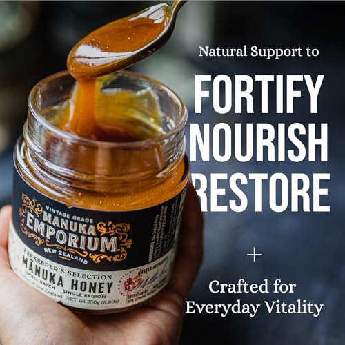 MGO263+ 100% Pure Raw NZ Manuka Honey 250g 8.8oz Glass Jar (8.8 Ounce)