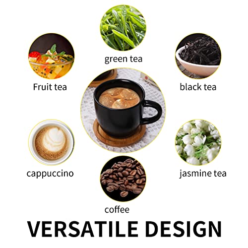 4 OZ Espresso Cups and Saucers Set of 6 (6 Count)