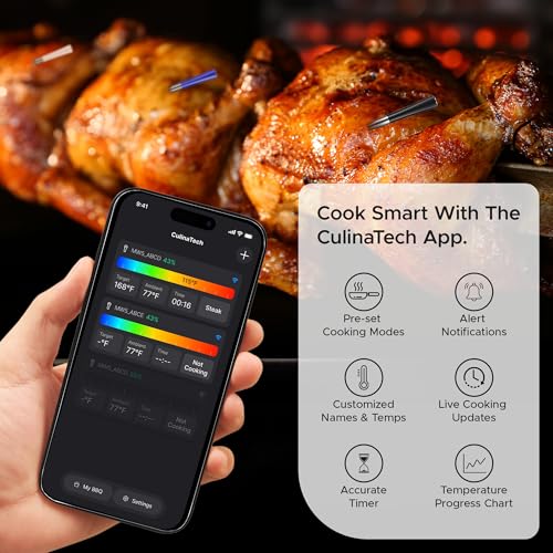 750ft Wireless Meat Thermometer Long Range for Smoker