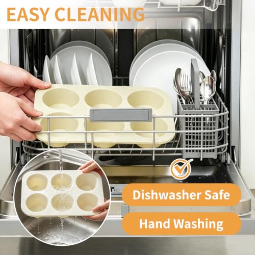 Jumbo Silicone Muffin Pans with Metal Frame (3 Count)