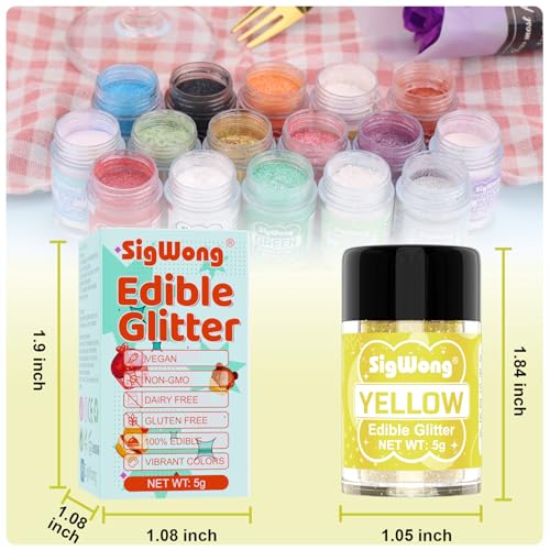 Yellow Edible Glitter
