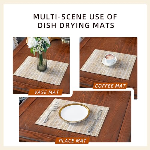 Dish Drying Mat Absorbent Diatomite Soft Coffee Mat