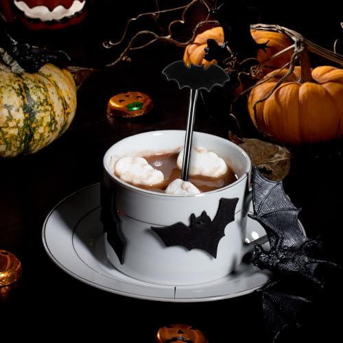 30 Pcs Halloween Swizzle Sticks Bat Fall Drink Stirrers