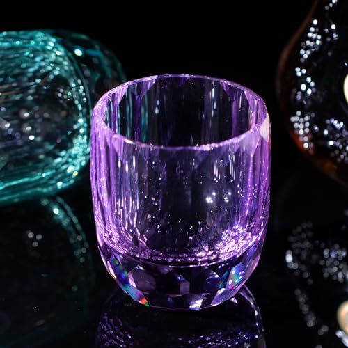 Crystal Whiskey Glasses Set of 2 Hand Blown Old Fashioned Glasses (2 Count)