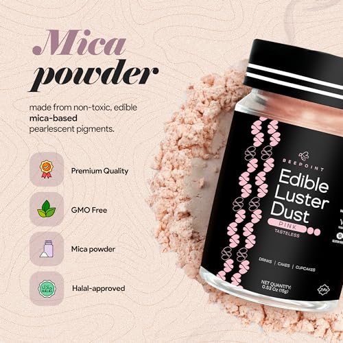 Pink Edible Luster Dust 15g