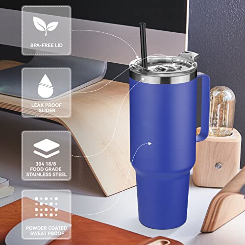 40 oz Stainless Steel Tumbler with Handle (4 Count)