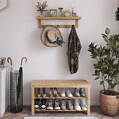 Coat Hooks with Shelf Wall