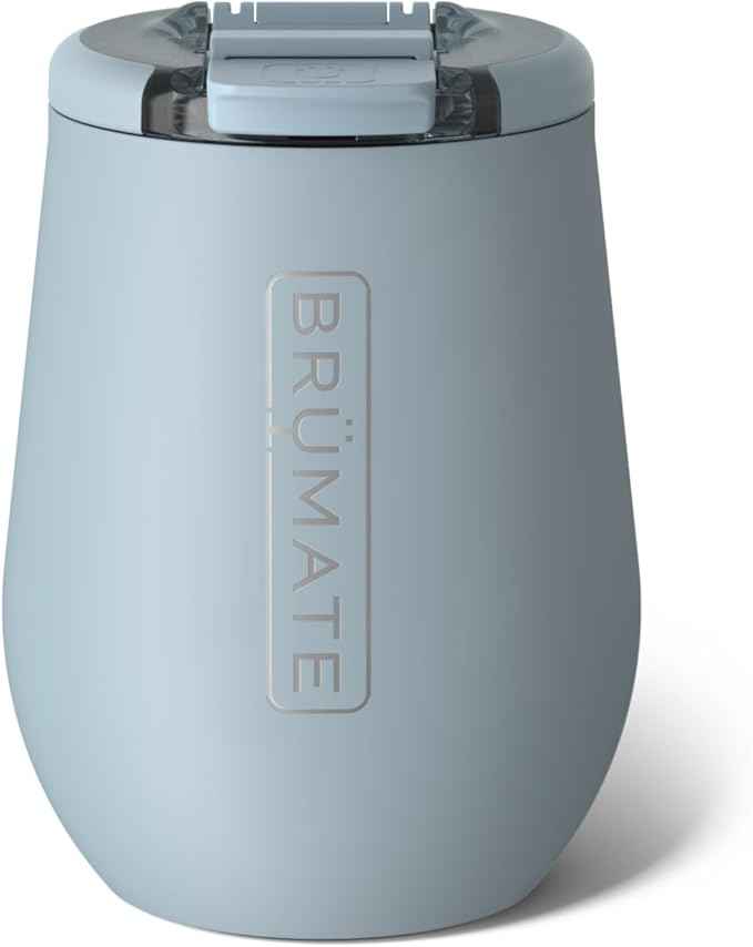 BrüMate Uncork'd 14oz 100% Leakproof Insulated Wine Tumbler | Locking Lid | Insulated Stainless Steel Wine Glass | Perfect For Travel & Outdoors | BPA-Free (Mist)