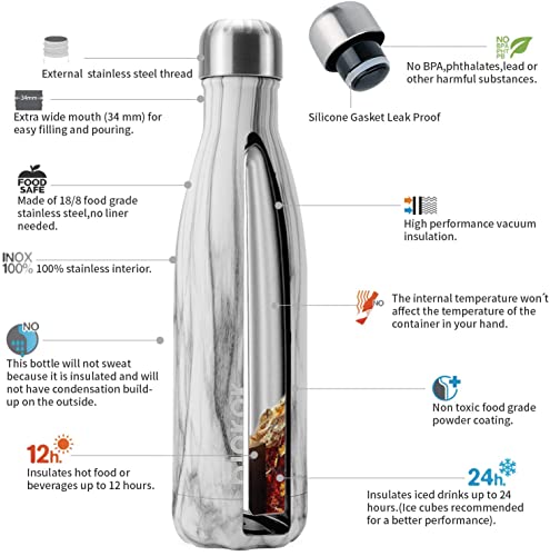 17 oz Small Insulated Water Bottle