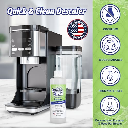 4 Pack Cleaning Cups with Descaler and Filters Bundle (32 Fl Oz)