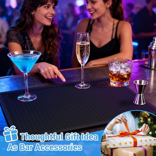 Bar Mat Premium 18"X12" Rubber Bar Mats for Countertop