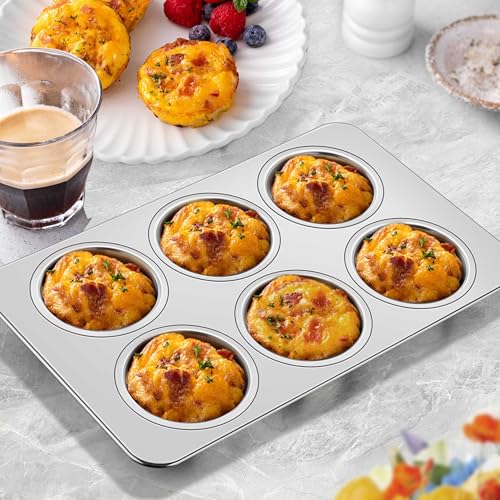 1 Pack Stainless Steel Muffin Pan (2.5 Count)