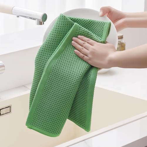 100% Cotton Oversized Waffle Weave Kitchen Towels 8 (8 Count)