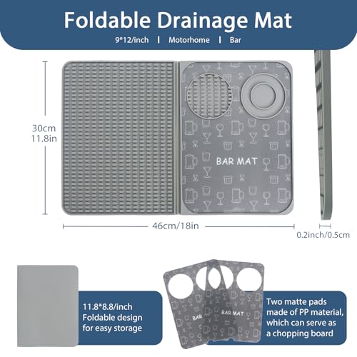 Foldable Bar Mat 18x12 inch