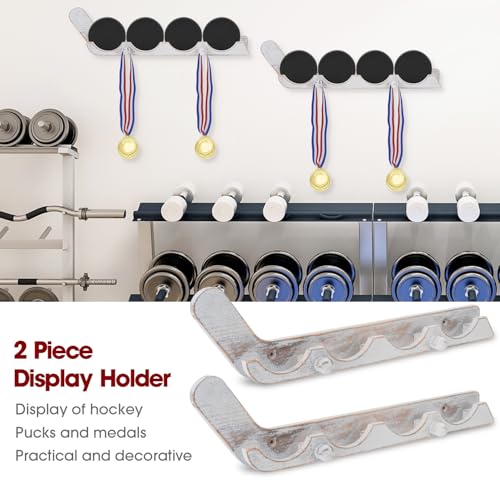 2 Pack Hockey Puck Display Cases for Fathers Day Gift