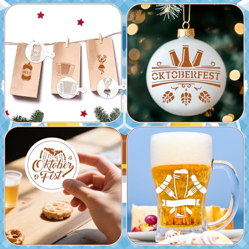 36 Pieces Oktoberfest Cookie Cake Stencils (36 Count)