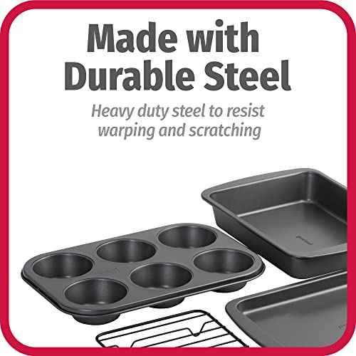 4 Piece Nonstick Steel Toaster Oven Set with Sheet Pan