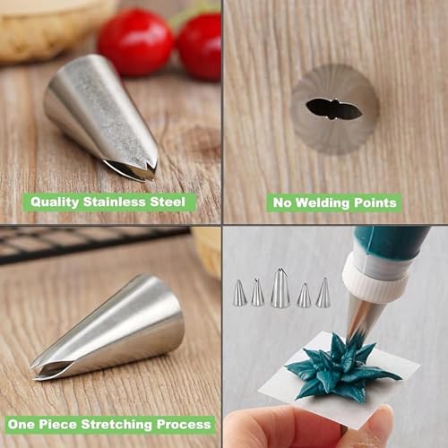 6 Pcs Leaf Piping Icing Nozzle (6 Count)
