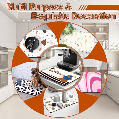 Absorbent Dish Drying Mat for Kitchen Counter