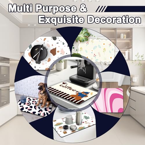 Coffee Bar Mat for Espresso Machine