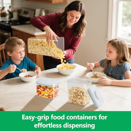 3 Pack Pasta Sugar Storage Containers with Pop (3 Count)