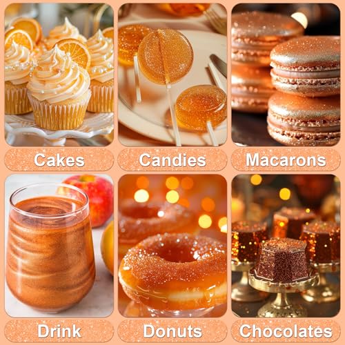Orange Edible Glitter
