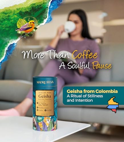 Geisha Coffee Beans Single Origin Colombian Medium Roast 8.8oz (8.8185 Ounce)