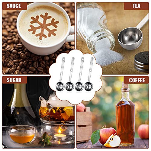 4 Pcs 2 Tablespoon Scoops with Long Handle