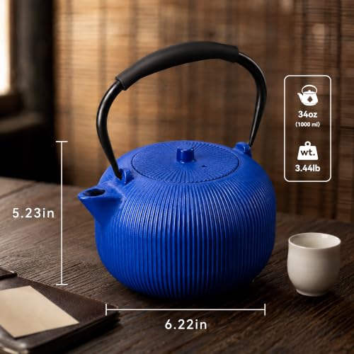 Cast Iron Teapot Set with 2 Cups