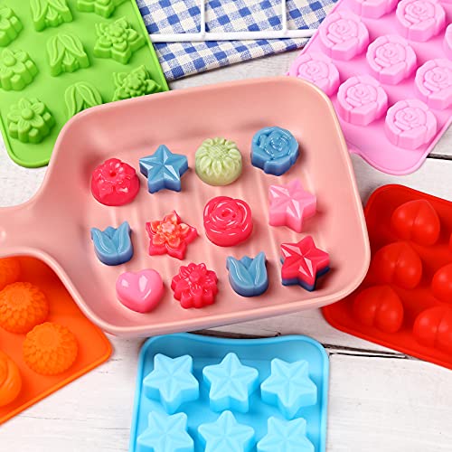Flower Shape Chocolate Candy Molds Set (6 Count)