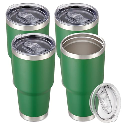 30 oz Tumbler with Lid Stainless Steel Tumblers Bulk (4 Count)
