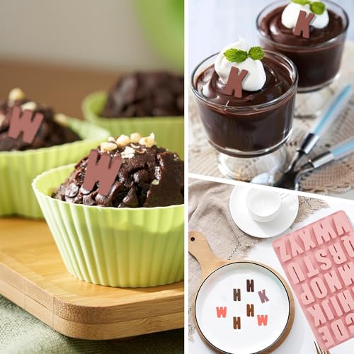 1 Pcs 26 Cavities Silicone Alphabet chocolate letter molds