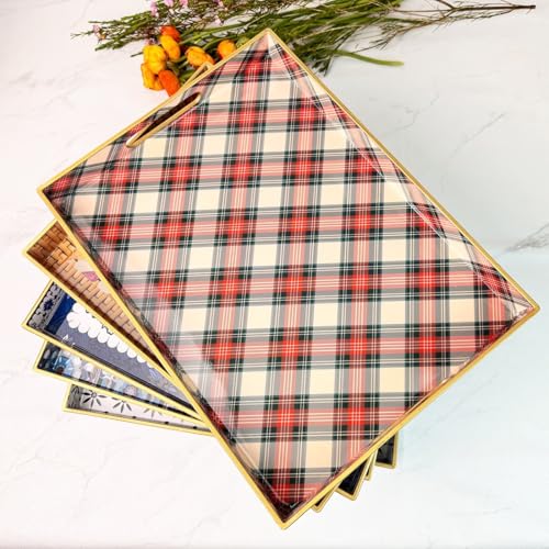 Rectangular Decorative Tray with Handles