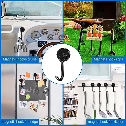 Magnetic Hooks Magnet Hook for Cruise Cabins Fridge 40LBS 6Pack (6 Count)