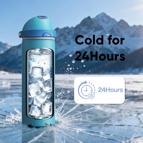 Insulated Water Bottle with Straw
