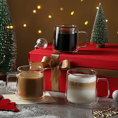 12oz Glass Coffee Mugs (2 Count)