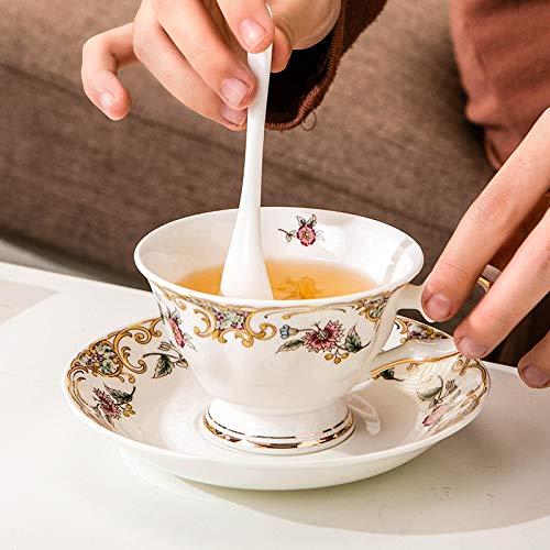 Utility Porcelain Tea Sets Afternoon Tea Set Bone China Coffee Cup and Saucer Gift Set Teapot Sugar Bowl Cream Pitcher British Royal Wedding Tea Service for Adults Teapots