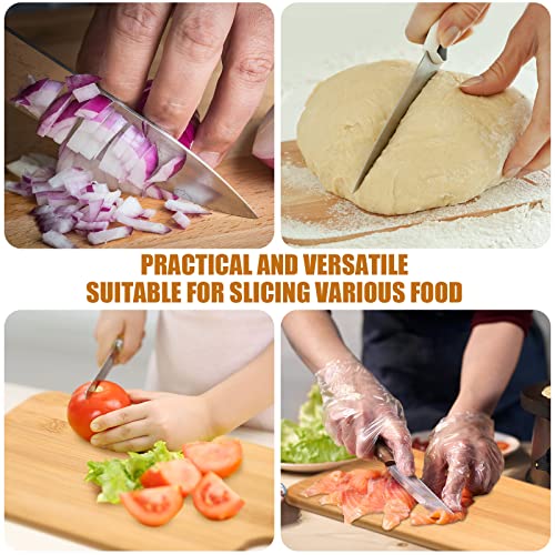 12 Packs Wooden Cutting Board Set with Handles 15 x 7 Inch Large Kitchen Serving Plain Chopping Board Bulk Gifts for Mom for Vegetables Meat Pizza Cheese Fruit Bread (12 Count)