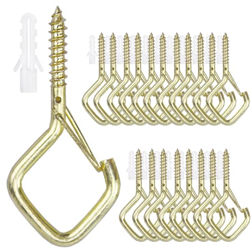 20PCS Eye Screw Hooks for Hanging Heavy Duty with Safety Buckle.Metal Ceiling Hooks for Hanging Plants