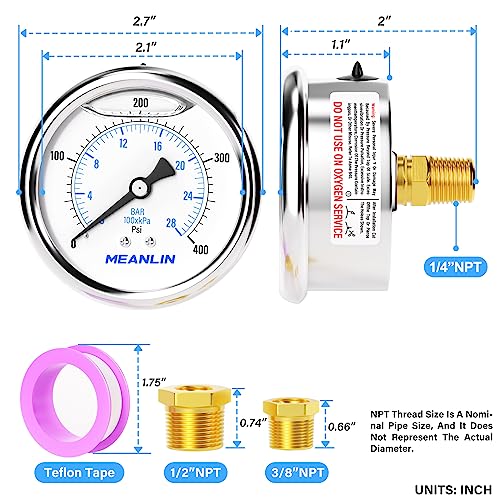 0~400Psi Stainless Steel 1