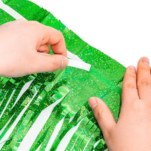 Green Party Streamers Backdrop
