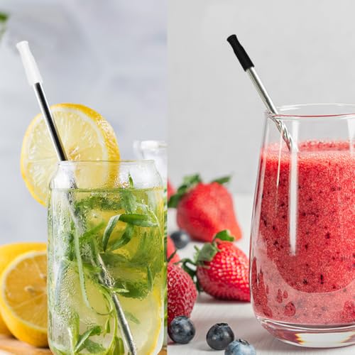 22 Pcs Food Grade Silicone Straw Tips Covers for 6 MM OD Metal Straw