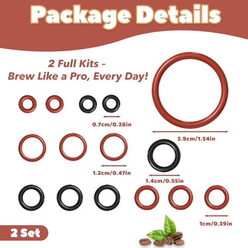 30 Pcs Silicone O Ring Kit Compatible with Saeco & Gaggia Coffee Machine (30 Count)