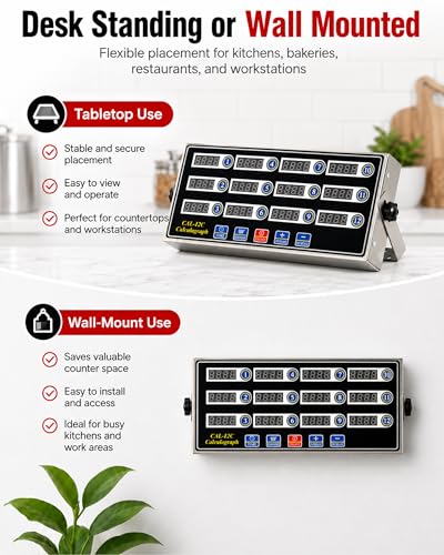 Commercial 12 Channel Digital Kitchen Timer