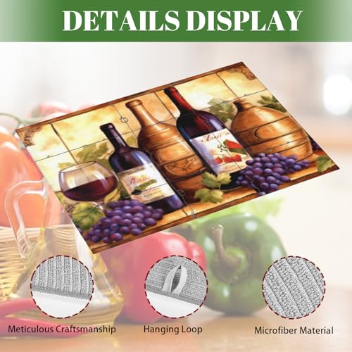 Large Dish Drying Mats For Kitchen Counter Microfiber Kitchen Drying Mat XL Draining Pad Absorbent Quick Drying Dish Mat 18x24 Inch