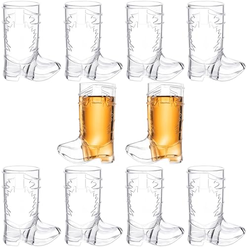 2 Ounce Cowboy Boot Shot Glasses (10 Count)