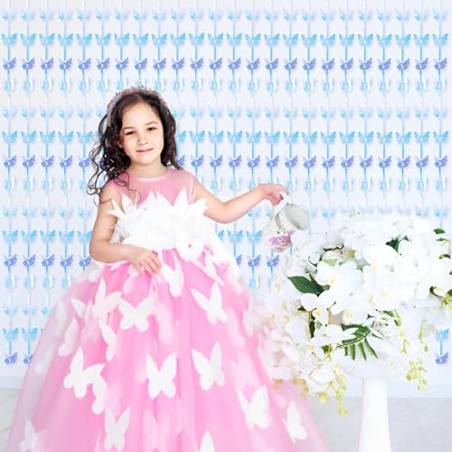 Iridescent Hanging Butterfly Foil Fringe Curtain (2 Count)